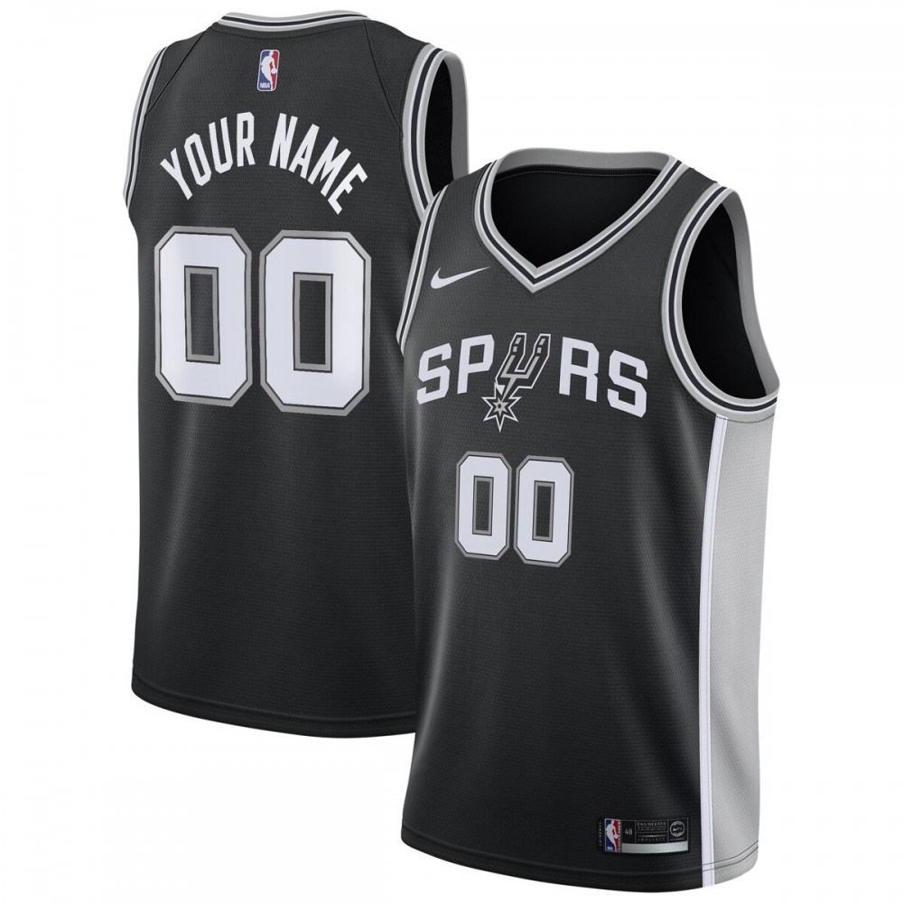 San Antonio Spurs Swingman Custom Jersey Black - Icon Edition-Pro Kit Vault | Brand New 26/27 Sports Jerseys
